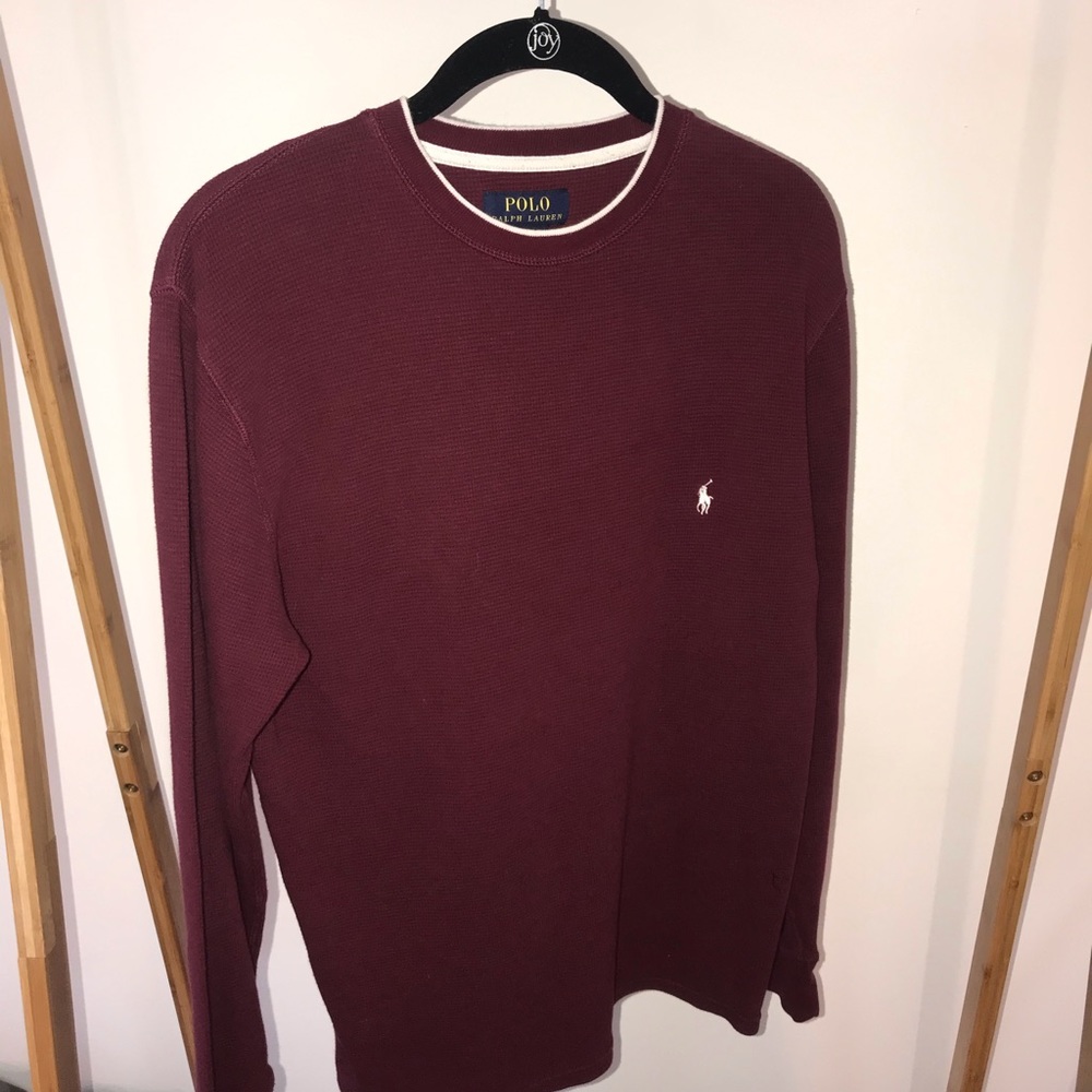 Waffle knit polo Ralph Lauren long sleeve
